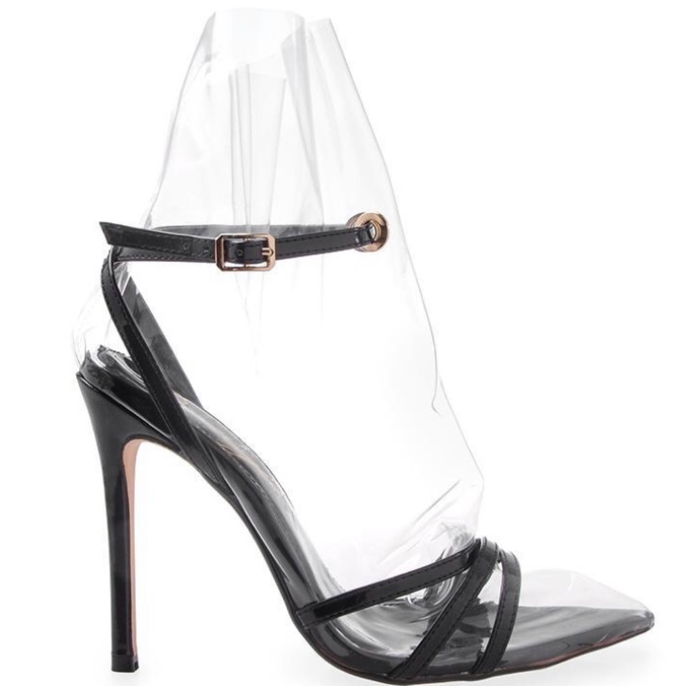 Black and clear Bootie